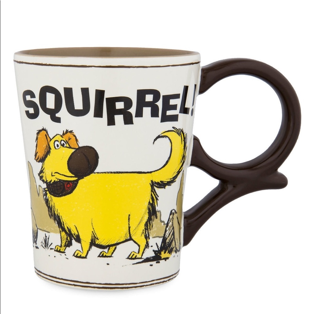 Brand New Disney Pixar UP Dug Mug Dog Squirrel 12 oz large Mug Cup